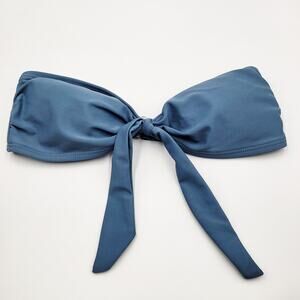 Nasty Gal Collection Blue Tie-front Padded Swimwear Bikini Top Women's Size 4